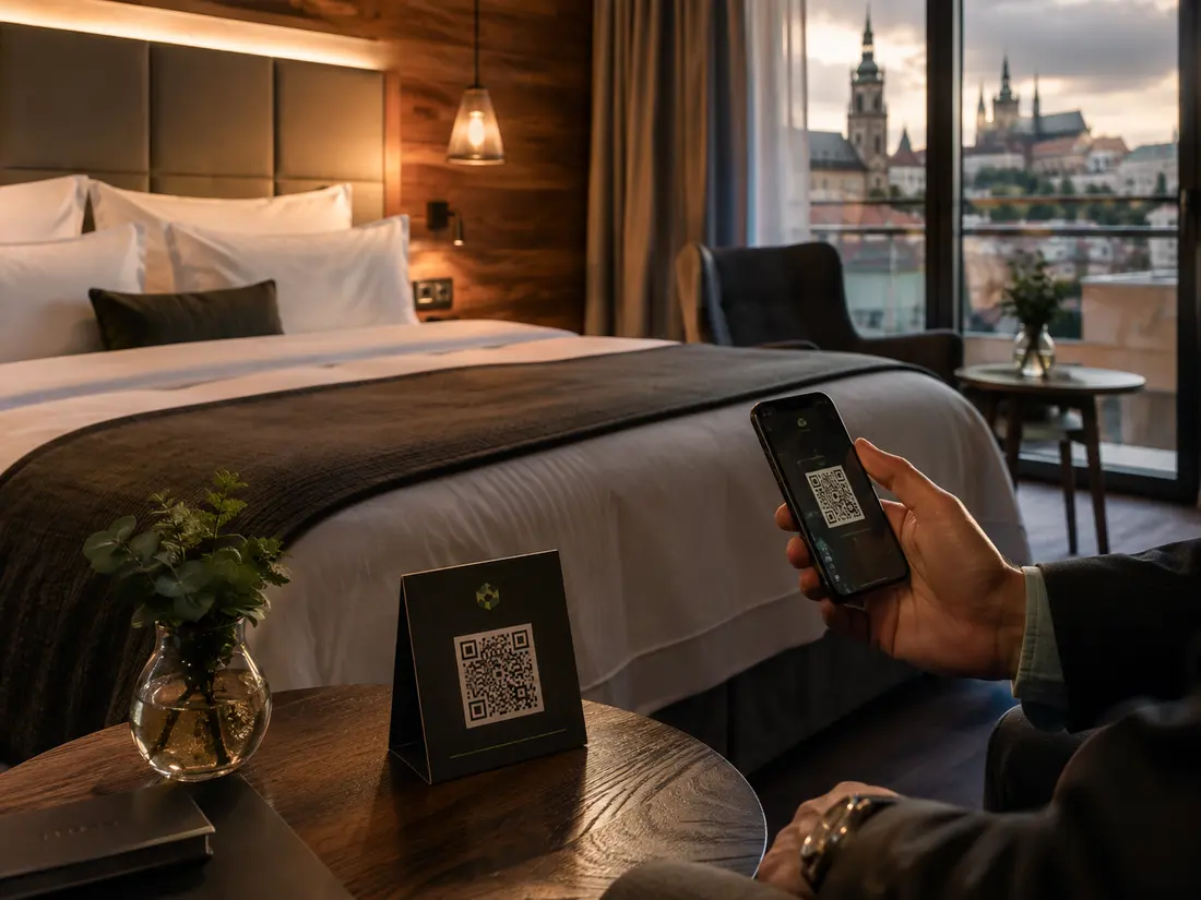 Host hotelu používá QR kód MATYNEO